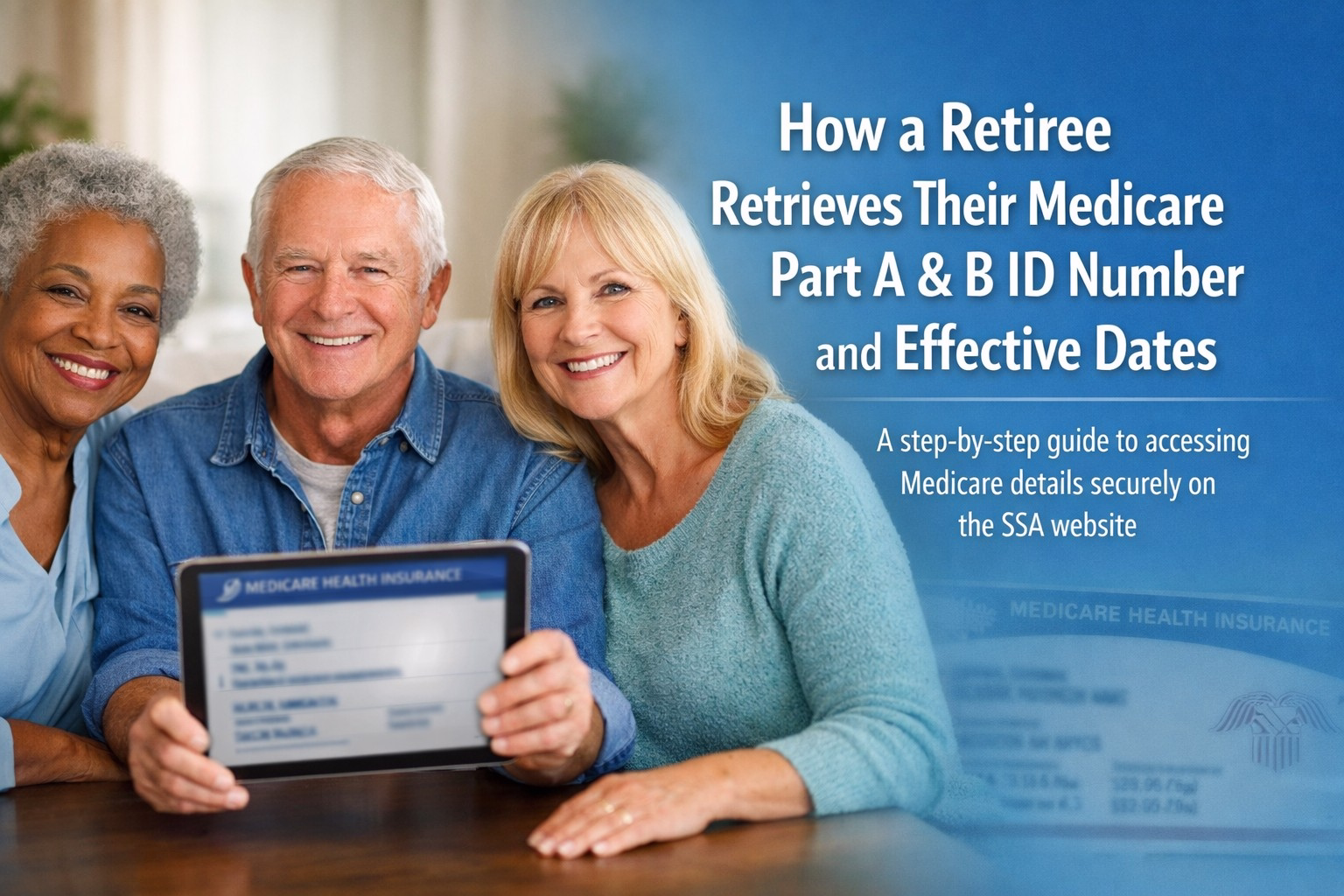 How a Retiree Recieves Medicare Part A B ID Effective Dates Title Image